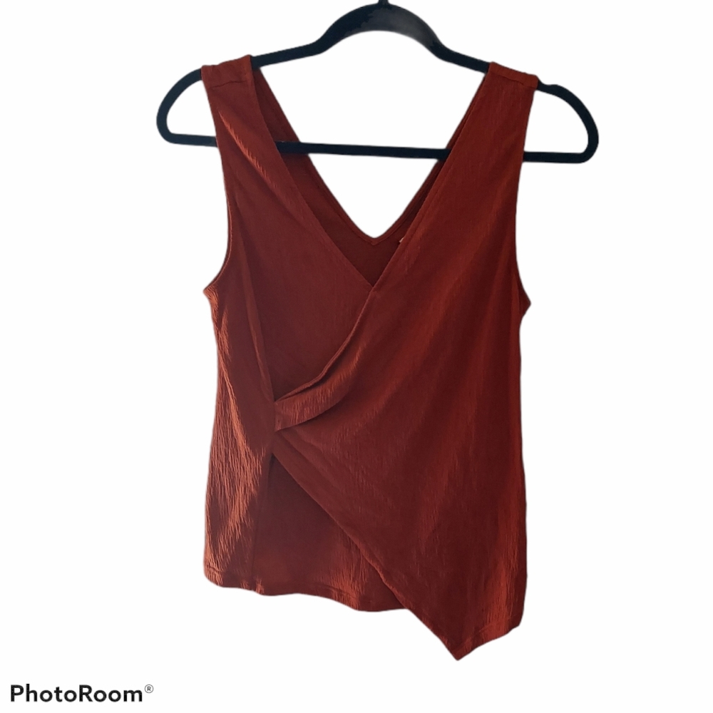 14th & Union Rust Red Wrap Tank Top Size Small - image 5